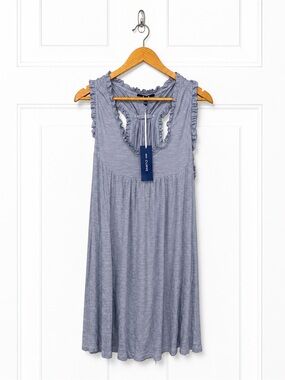 ASOS Curve Womens Lavender Purple Ruffle Slub Knit Babydoll Mini Dress Size 18
